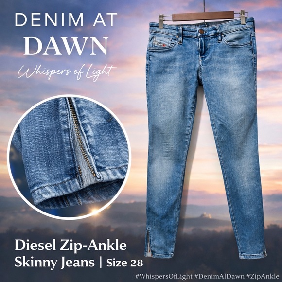 ✨ Diesel Zip-Ankle Skinny Jeans | Size 28 - Picture 8 of 10
